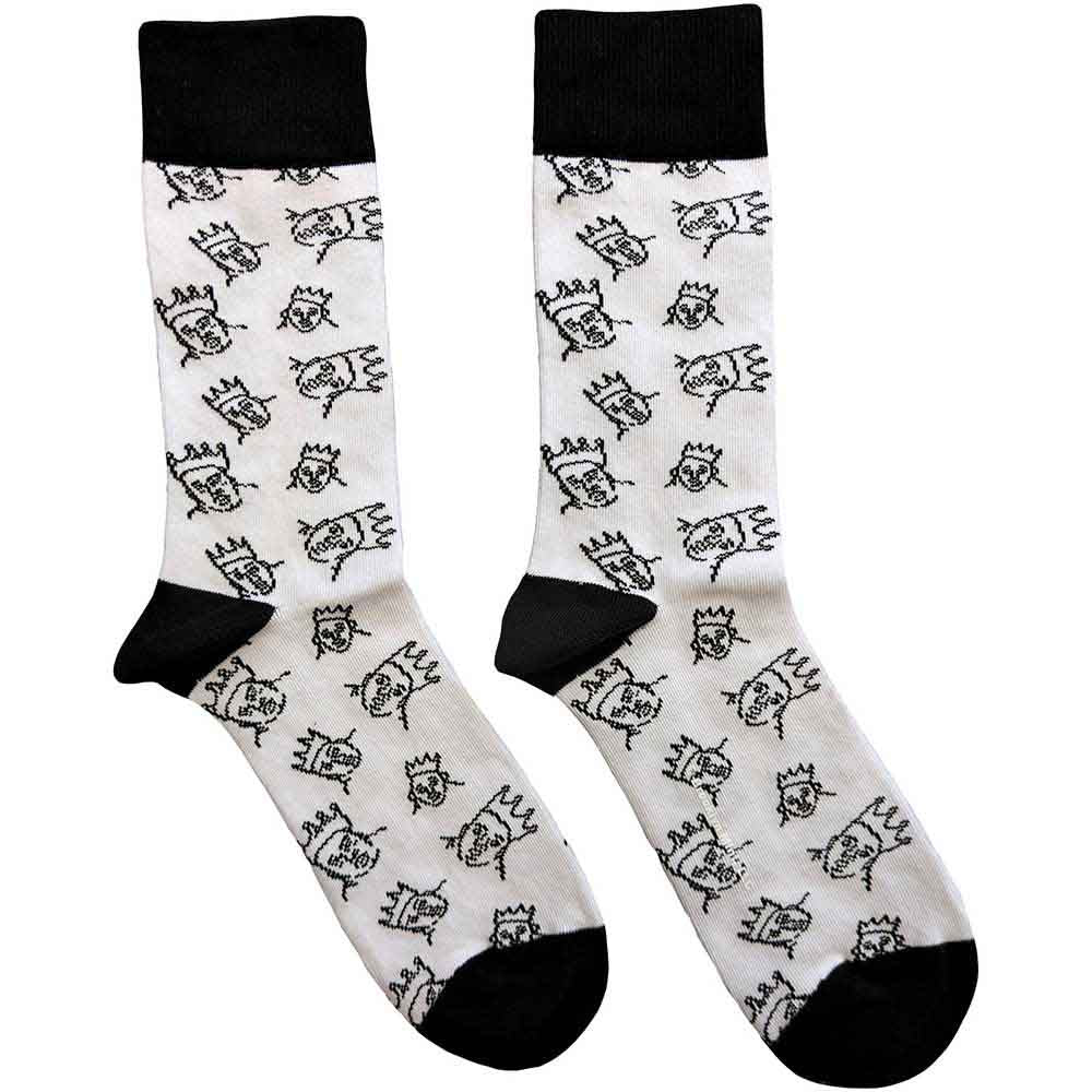 Biggie Smalls Socks: Hand-Drawn