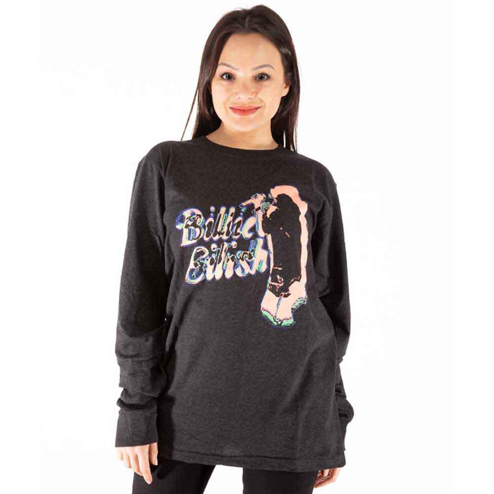 Billie Eilish Long Sleeve T-Shirt: Neon Silhouette