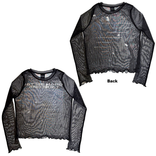 Billie Eilish Ladies Long Sleeve Mesh Crop Top: HMHAS Tracklist
