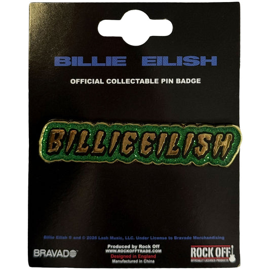 Billie Eilish Badge: Glitter Logo