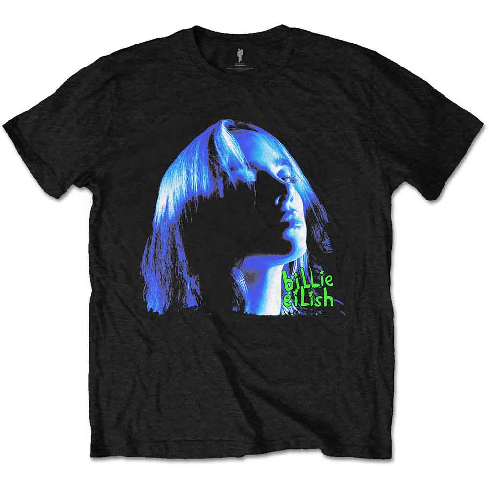 Billie Eilish T-Shirt: Neon Shadow Blue