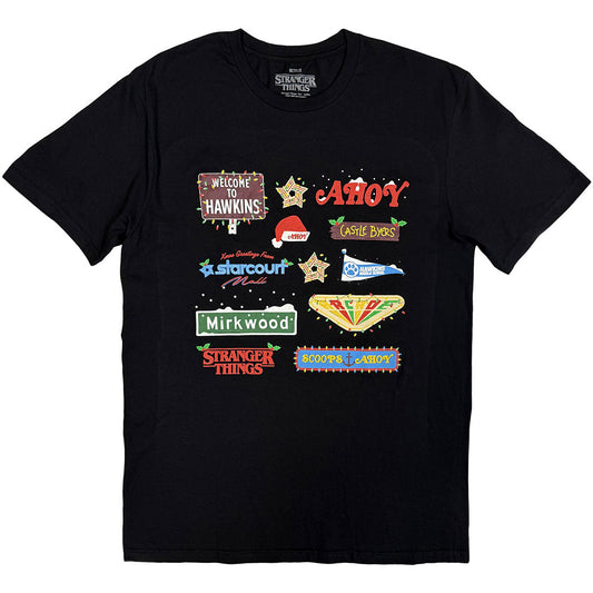 Netflix T-Shirt: Stranger Things - Deck Christmas Sign