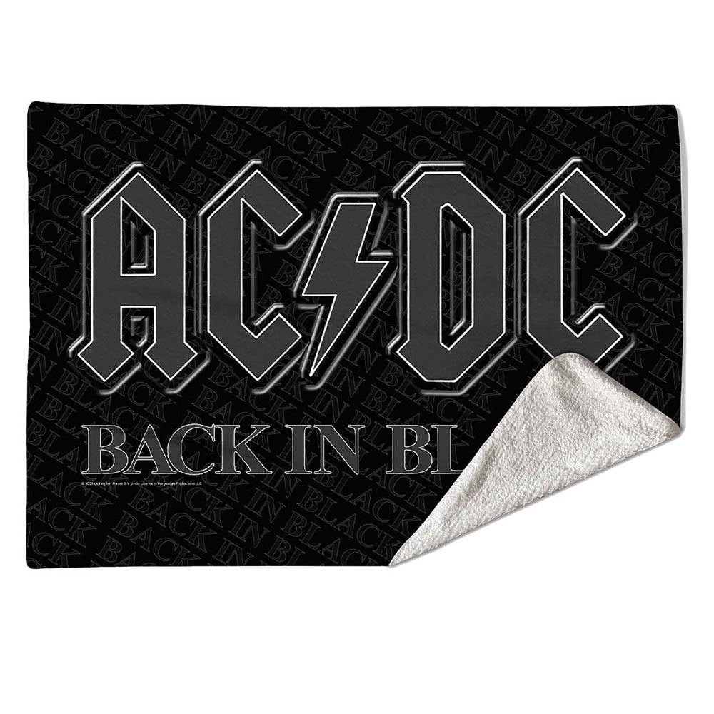 AC/DC Sherpa Fleece Blanket: Back In Black