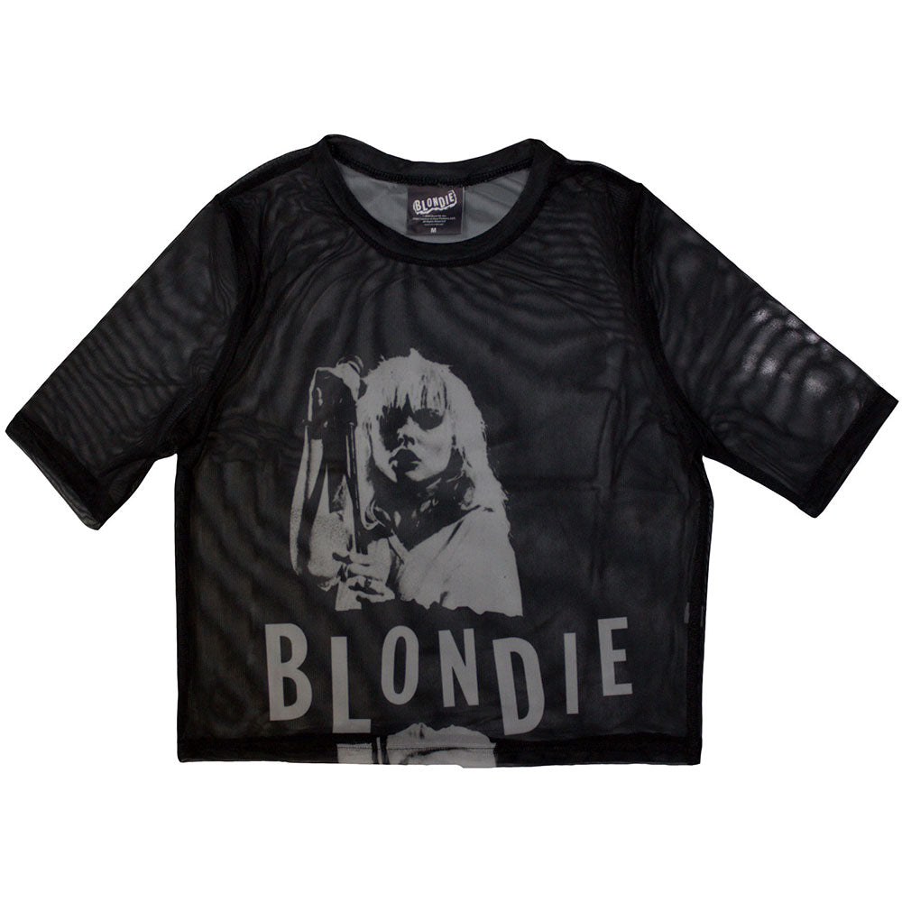 Blondie Ladies Crop Top: Mic Stand