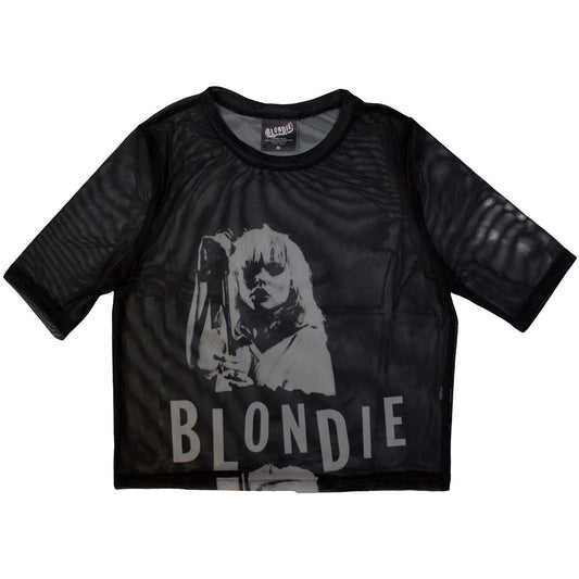 Blondie Ladies Crop Top: Mic Stand