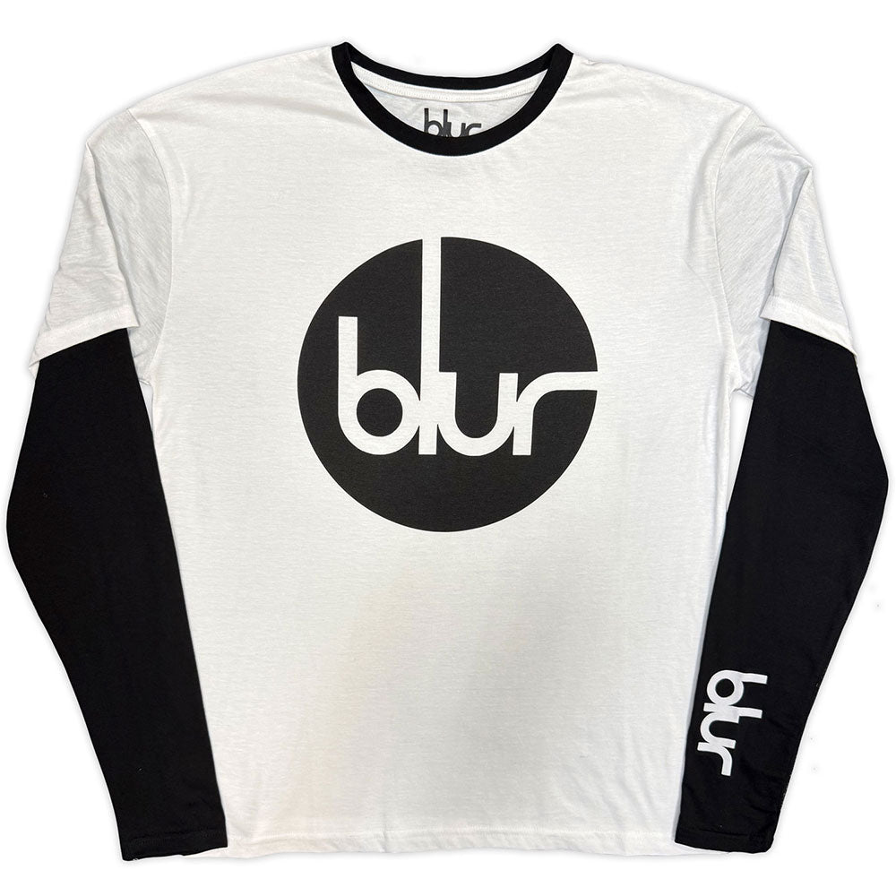 Blur Layered Long Sleeve T-Shirt: Circle Logo