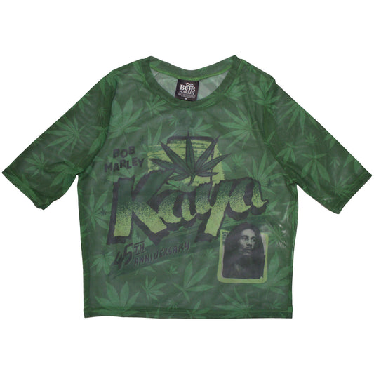 Bob Marley Ladies Mesh Crop Top: Kaya