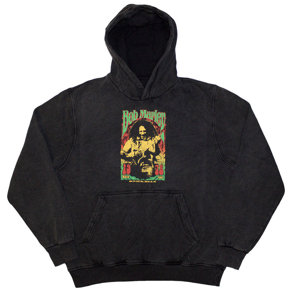Bob Marley Stone Wash Pullover Hoodie: 1978