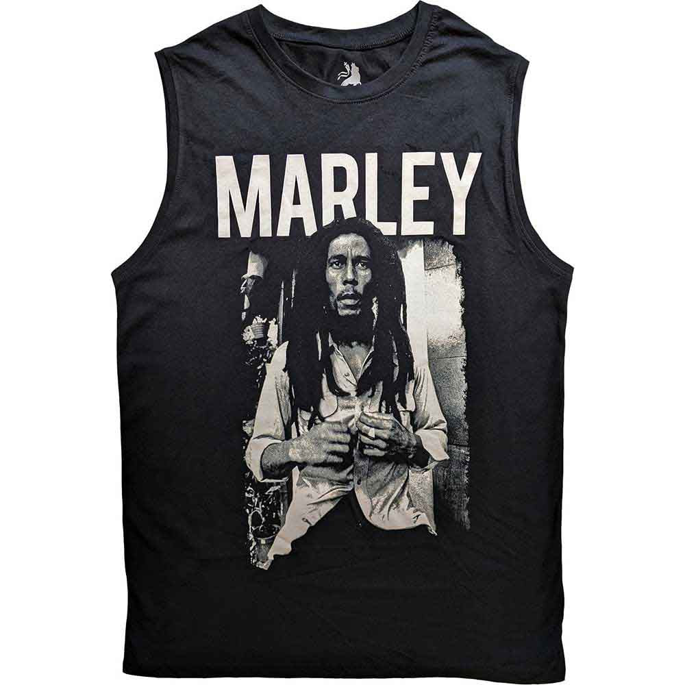 Bob Marley Tank T-Shirt: Marley B&W