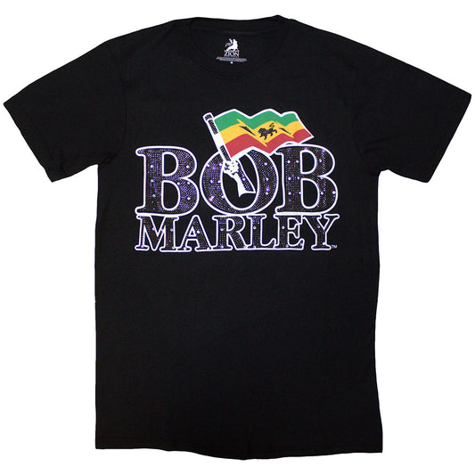 Bob Marley T-Shirt: Flag Logo