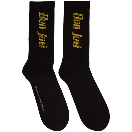 Bon Jovi Terry Socks: Yellow Logo