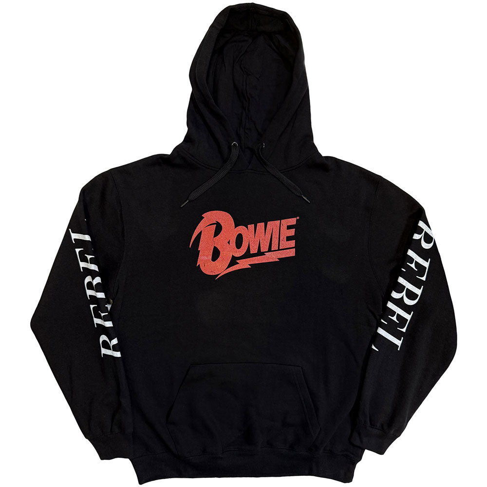 David Bowie Pullover Hoodie: Rebel Rebel