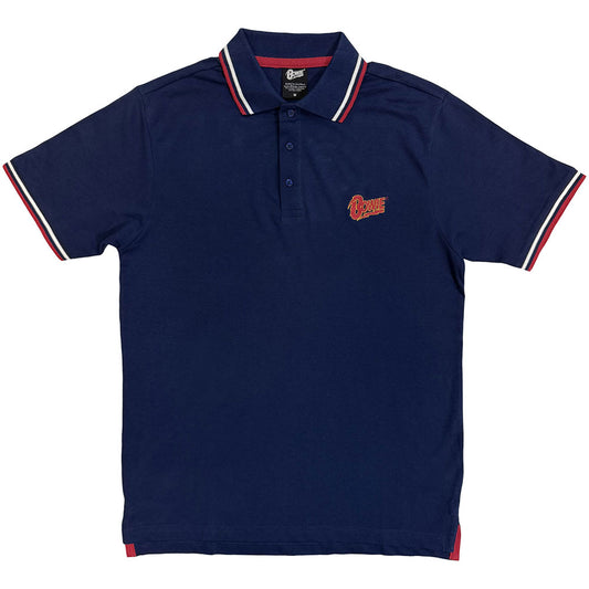 David Bowie Polo Shirt: Flash Logo