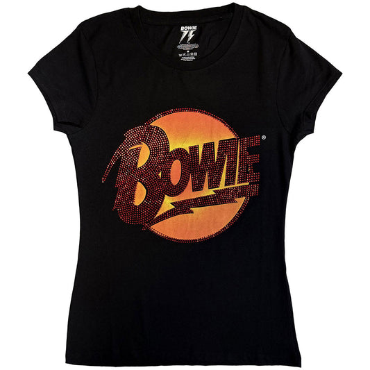 David Bowie Ladies T-Shirt: Diamond Dogs Logo