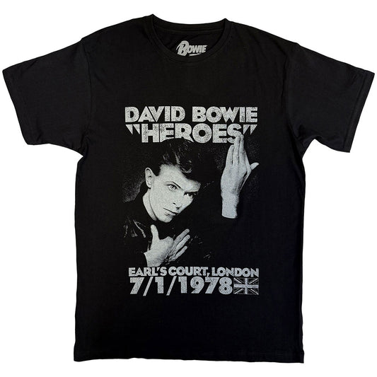 David Bowie T-Shirt: Heroes Earls Court