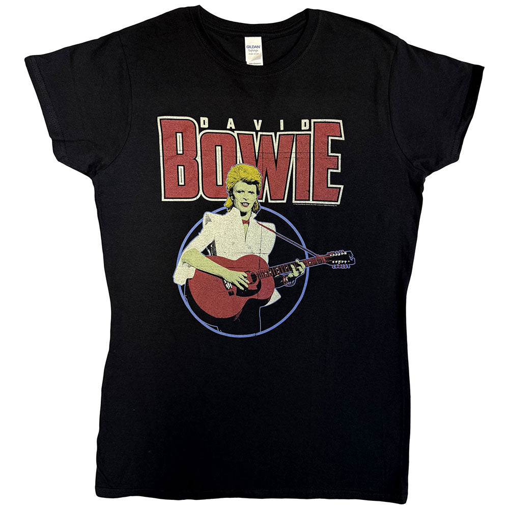 David Bowie Ladies T-Shirt: Acoustic Bootleg