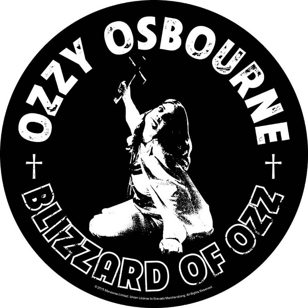 Ozzy Osbourne Back Patch: Blizzard Of Ozz