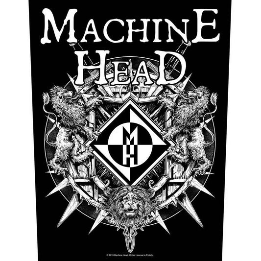 Machine Head Back Patch: Crest With Swords