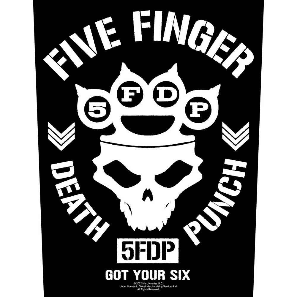 Five Finger Death Punch Back Patch: Got Your Six