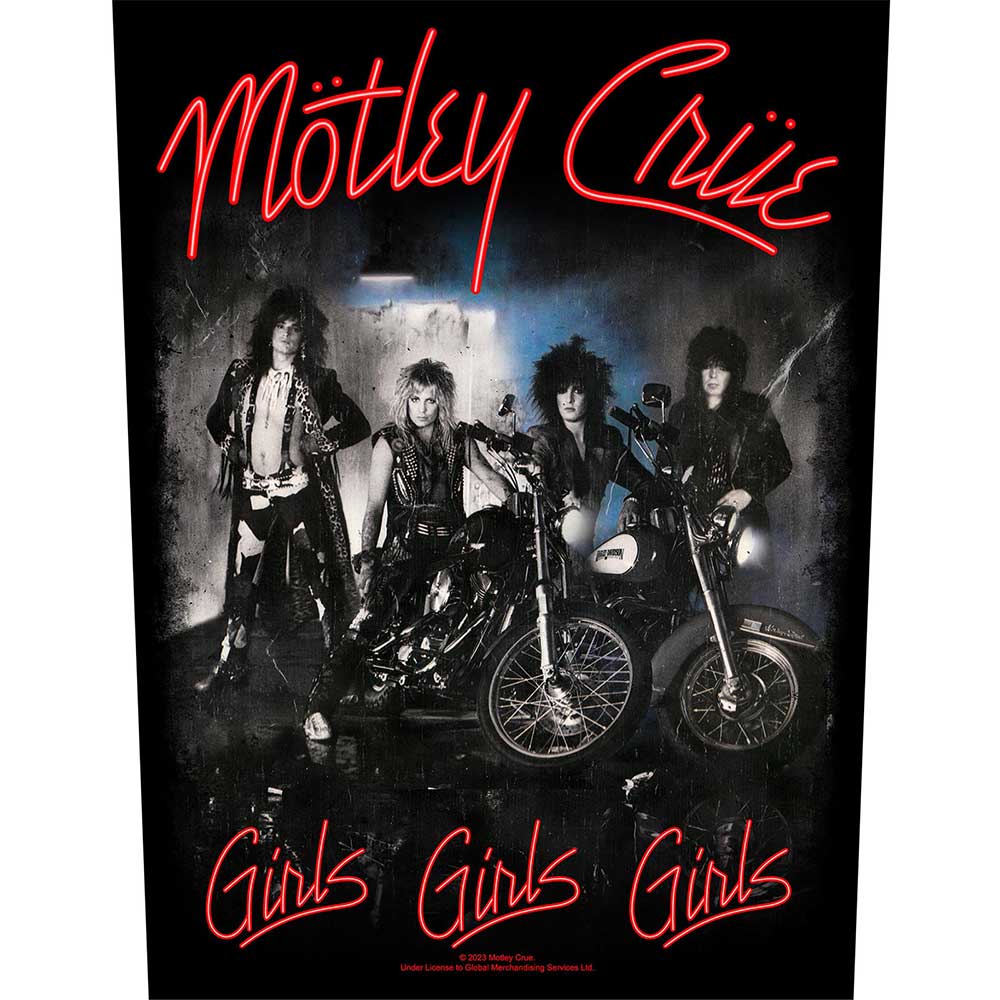 Motley Crue Back Patch: Girls  Girls  Girls