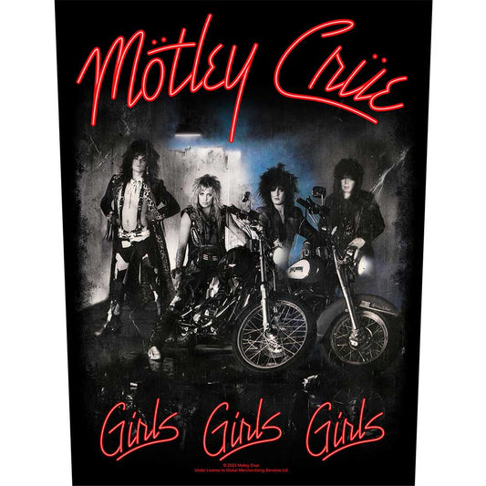 Motley Crue Back Patch: Girls  Girls  Girls