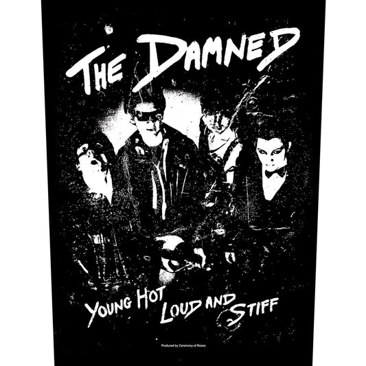 The Damned Back Patch: Young  Hot  Loud And Stiff