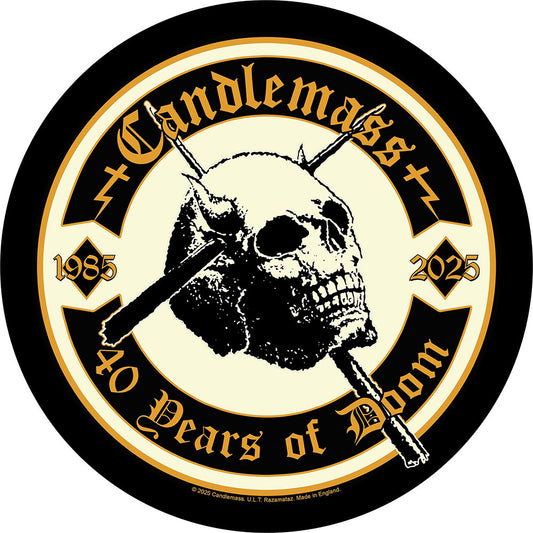 Candlemass Back Patch: 40 Years Of Doom