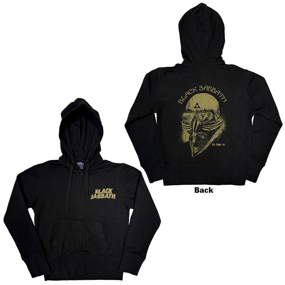 Black Sabbath Ladies Zipped Hoodie: Tour 1978