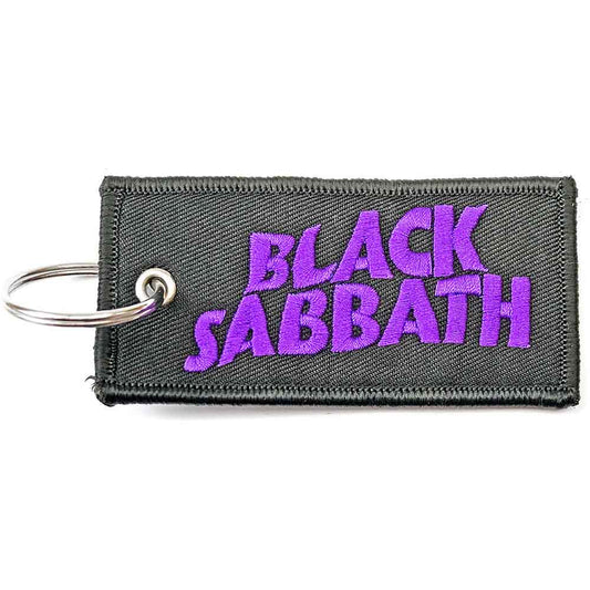 Black Sabbath Patch Keychain: Wavy Logo