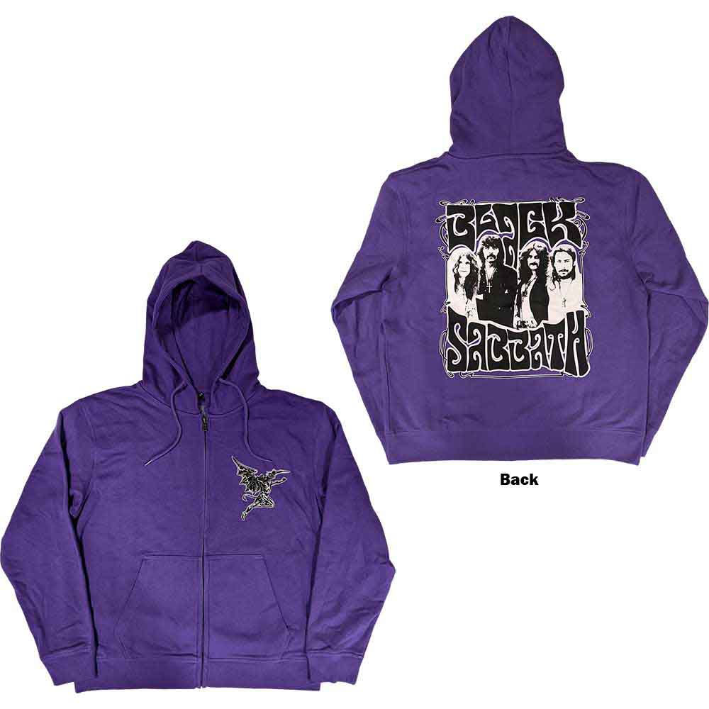 Black Sabbath Zipped Hoodie: Henry Pocket Logo