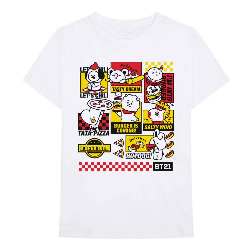 BT21 T-Shirt: Bite Fast Food
