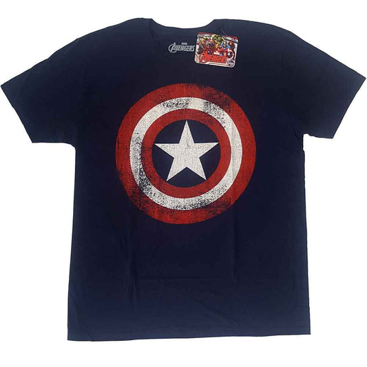 Marvel Comics T-Shirt: Captain America Distressed Shield