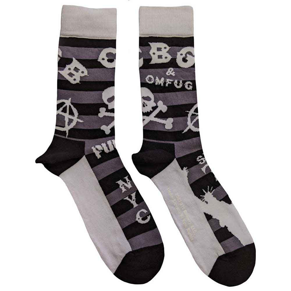 CBGB Socks: Logos Striped