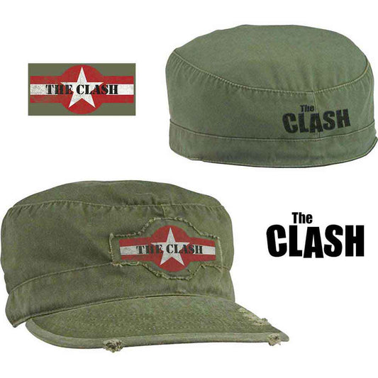 The Clash Distressed Military Cap: Star Logo