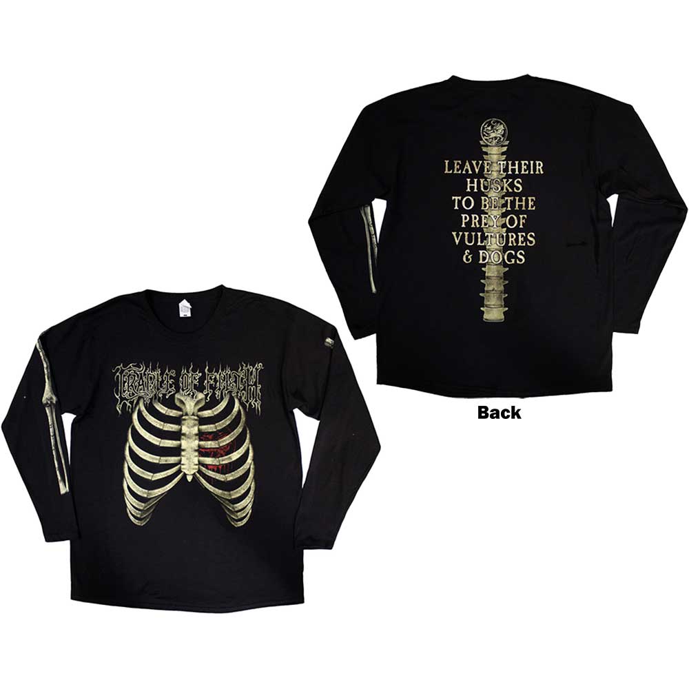 Cradle Of Filth Long Sleeve T-Shirt: Skeleton
