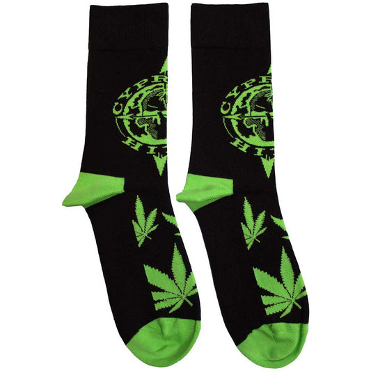 Cypress Hill Socks: Logo & Leaves