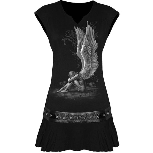 Spiral Ladies Stud Waist Mini Dress: Enslaved Angel