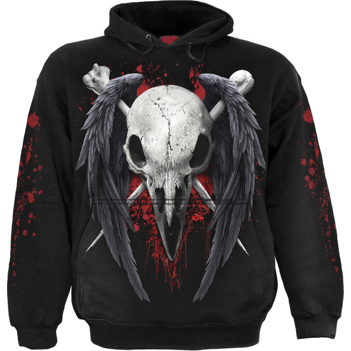 Spiral Pullover Hoodie: Death Raven