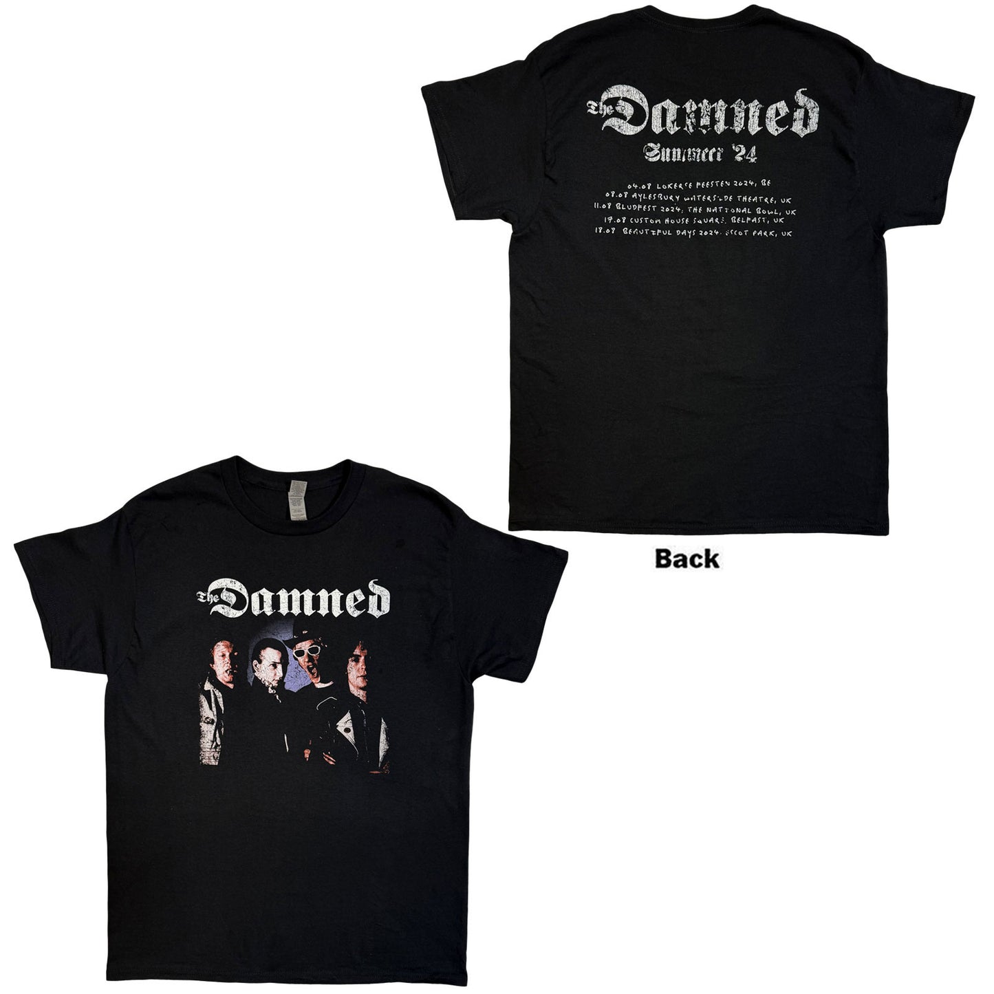The Damned T-Shirt: Photo EU Tour Summer 24