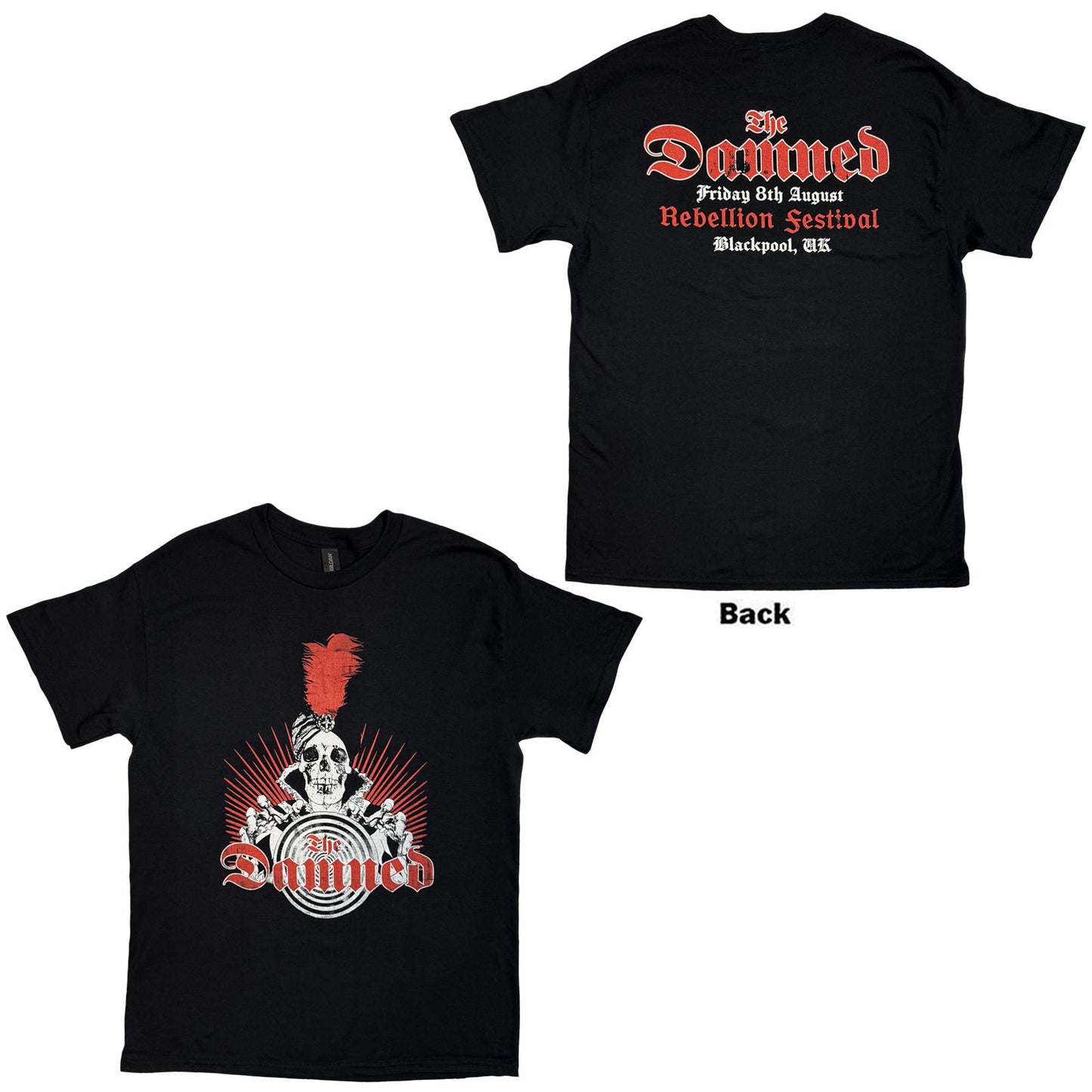 The Damned T-Shirt: Skeleton/Rebellion Festival 25
