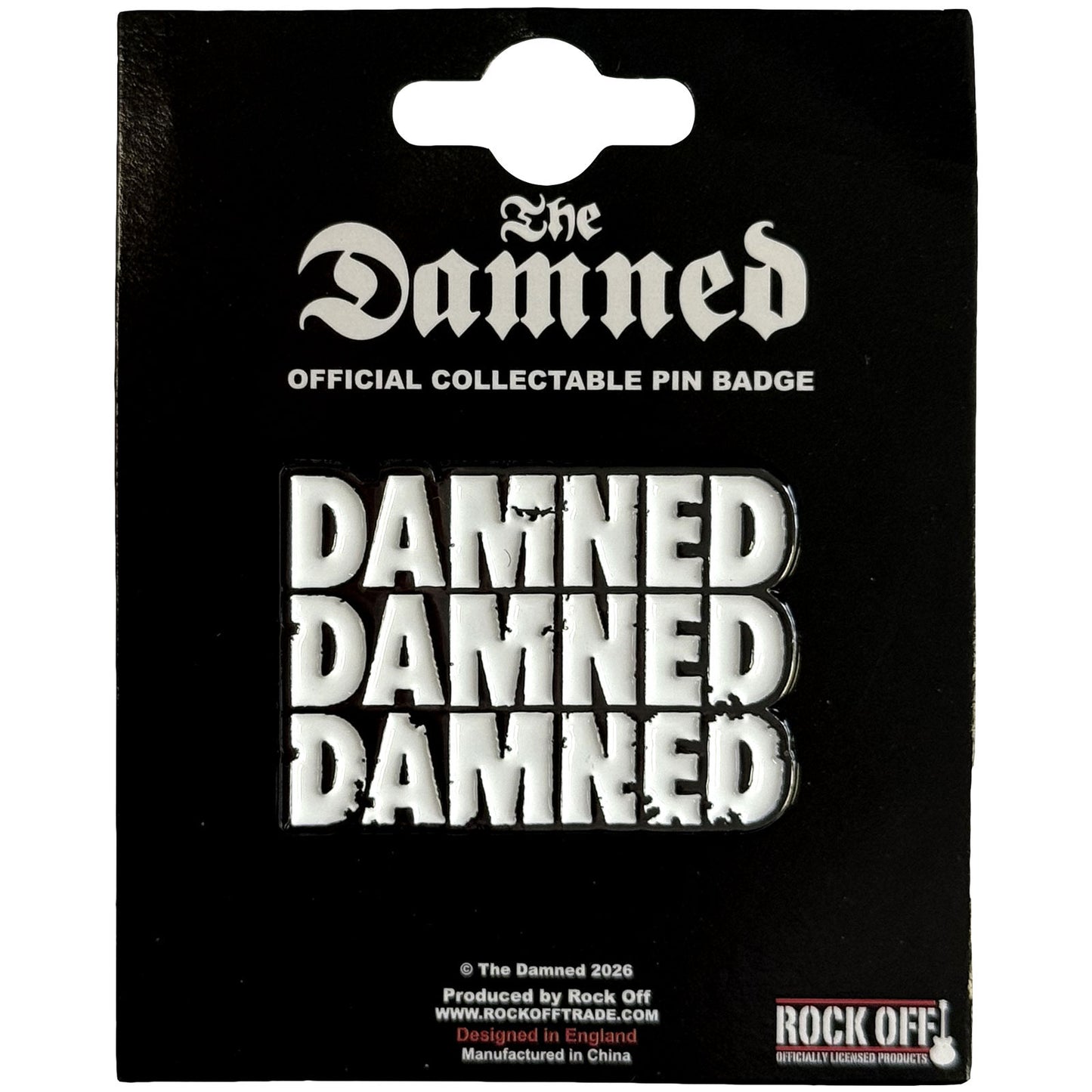 The Damned Badge: Stacked Logo