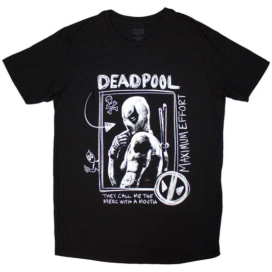 Marvel Comics T-Shirt: Deadpool Merc With A Mouth Max Effort
