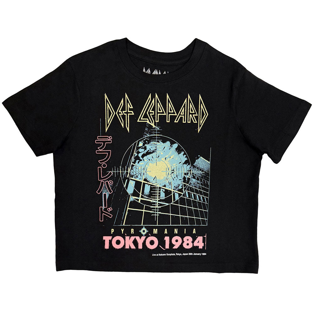 Def Leppard Ladies Crop Top: Tokyo