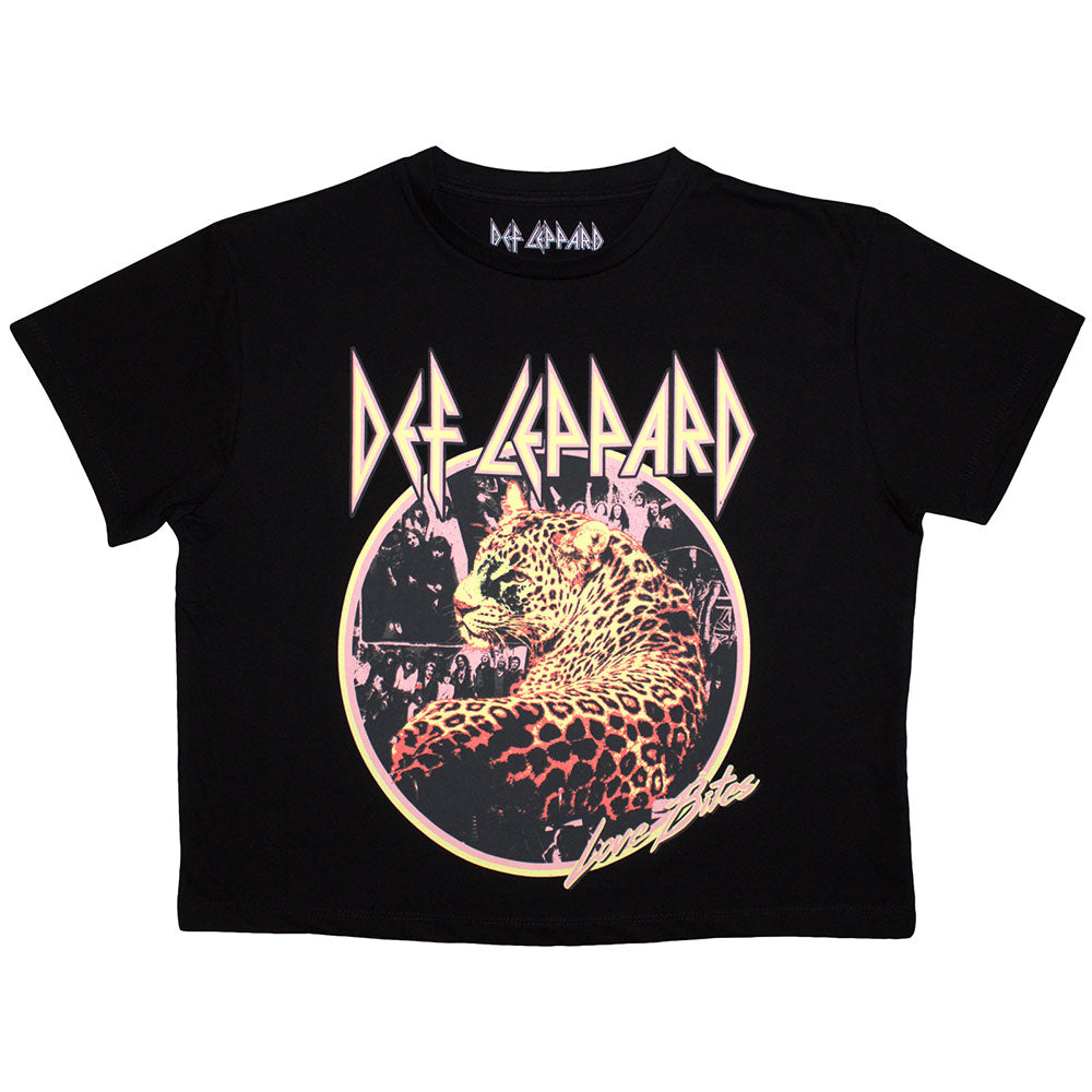Def Leppard Ladies Crop Top: Love Bites