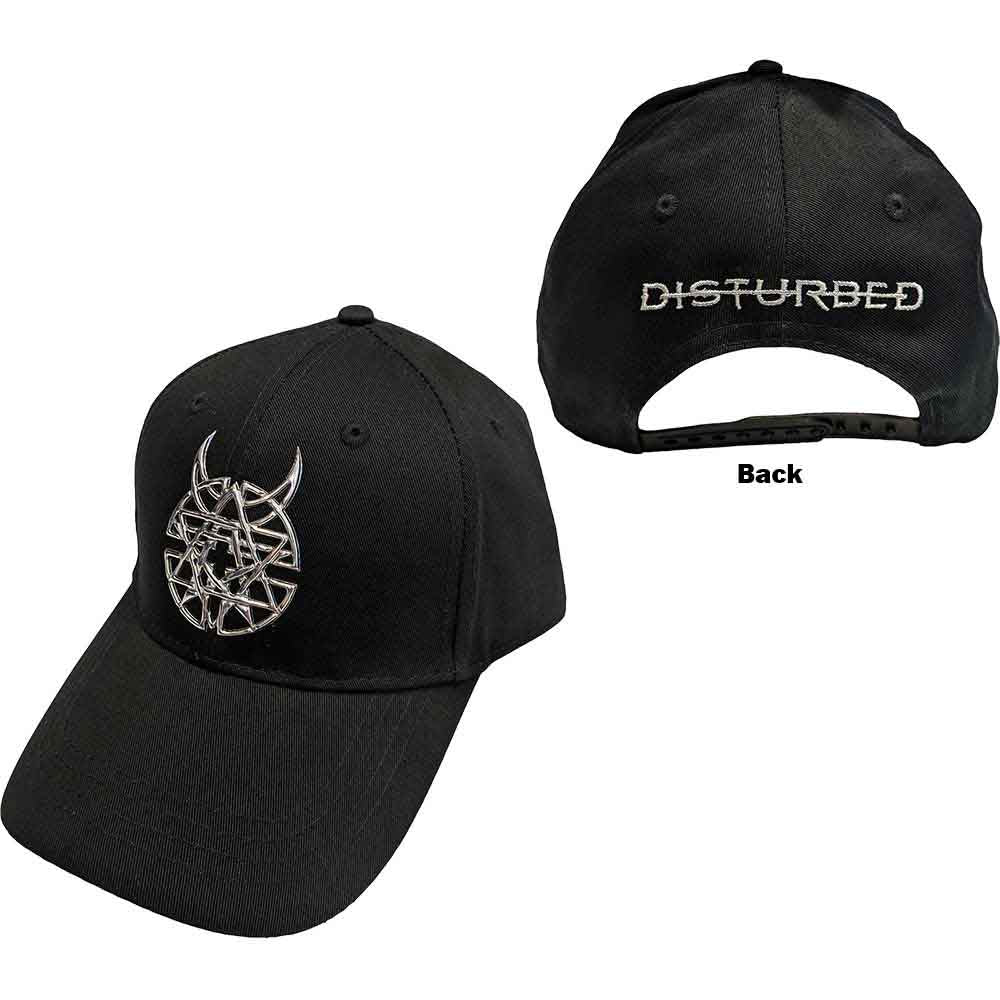 Disturbed Baseball Cap: Sonic Silver Icon & Logo