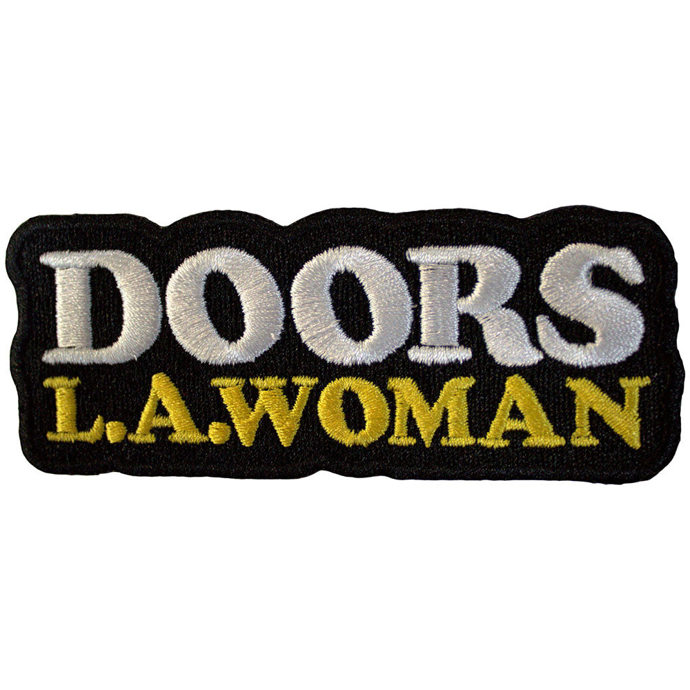 The Doors Patch: LA Woman Text Logo on Black