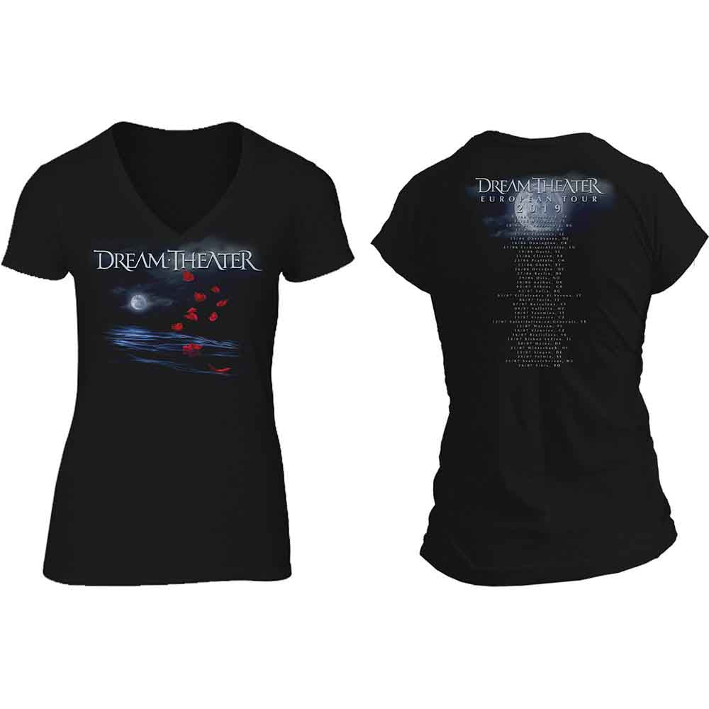 Dream Theater Ladies T-Shirt: Rose Petals Moon