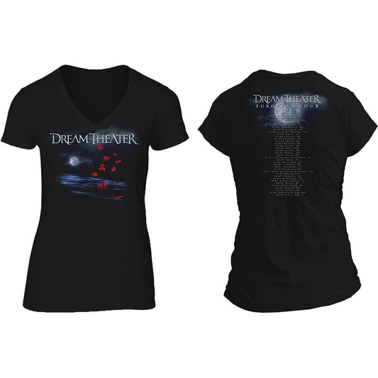 Dream Theater Ladies T-Shirt: Rose Petals Moon