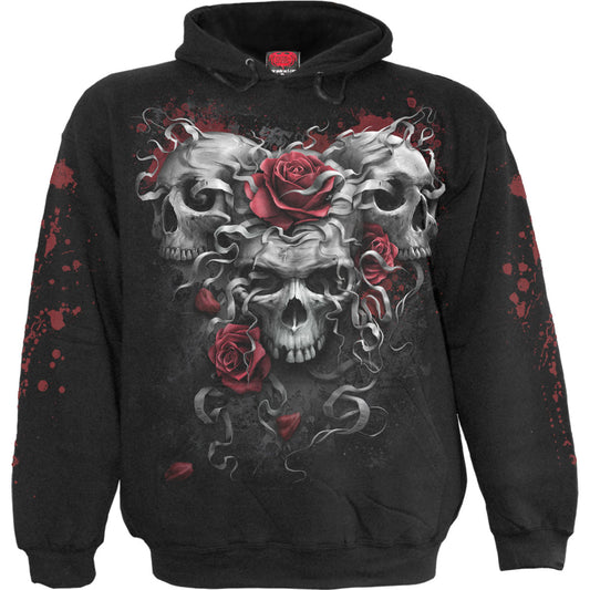 Spiral Pullover Hoodie: Skulls N' Roses