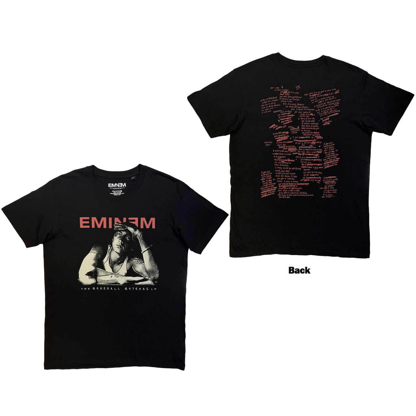 Eminem T-Shirt: Eminem Script Lyrics